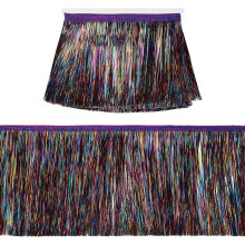 Frange métallique à paillettes, 10,9 yards (9,8 m), 5,9 pouces (15 cm) de large