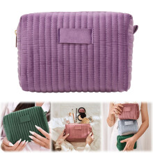 Trousse de maquillage en flanelle pour femme, trousse de voyage, 1 pièce