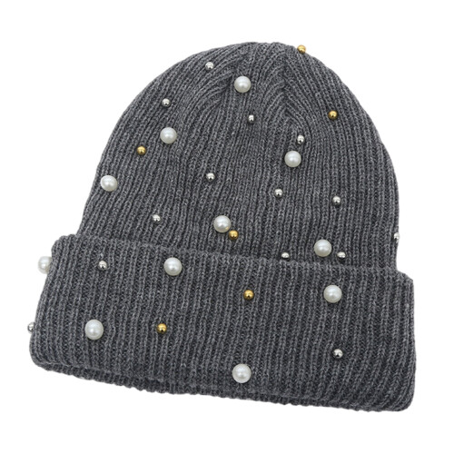 Cappello invernale da donna con perle (1 pezzo)