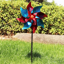Glanzende, reflecterende windmolentjes met pinnen (24 cm)