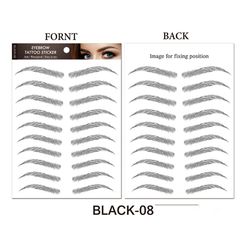 Eyebrow Stickers Waterproof Eco-Friendly 10 Pcs