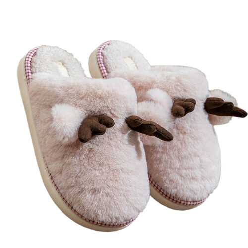 Pantoufles d'hiver confortables unisexes avec semelle, 1 paire