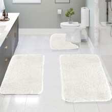 Juego de alfombras de baño antideslizantes de 3 piezas, lavables.
