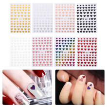 Pegatinas de uñas con forma de corazón, románticas, duraderas, para decoración DIY.