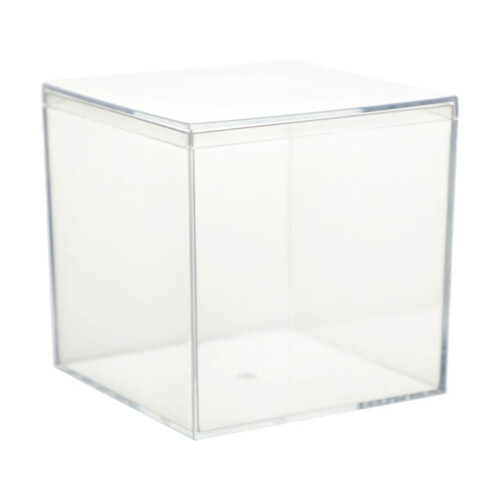 Transparente Acrylbox mit Deckel, 4x4x4 Zoll
