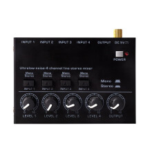Stereo Mixer 4-Channel for Studio Recording and Stage Use