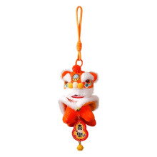 Llavero de peluche chino con cascabel y nudo (5,91 pulgadas)