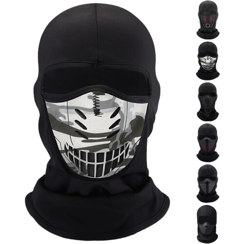 Masc Lán-Aghaidhe Balaclava Geimhridh, Gaothdhíonach, Tiubhaithe, Unisex