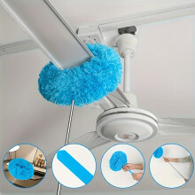 Plumeau en microfibre pour ventilateur de plafond avec réglage de 13 à 55 pouces