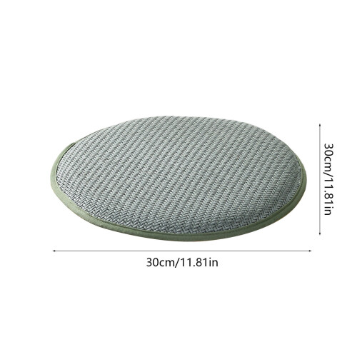 Round Solid Wood Stool with Thick Cushion12-inch 2