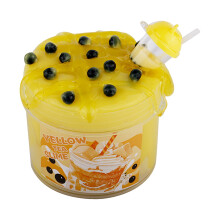 Slime Bubble Tea jaune épais et brillant fait main (1 paquet)