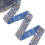 Kék Jacquard Szalag Boho Virágos Hímzés10Yard 1