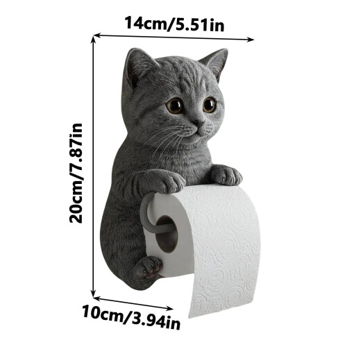 3D-kissan wc-paperiteline seinälle, 1 pakkaus 2
