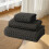 Ensemble de 3 serviettes de bain gaufrées en coton 5