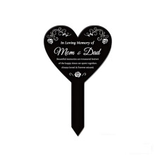 Estaca conmemorativa para padres (decoración para cementerio al aire libre)