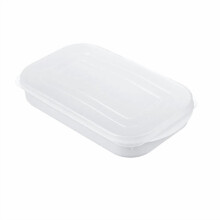 Recipiente pentru depozitarea alimentelor cu capace, plastic alimentar, pachet de 12