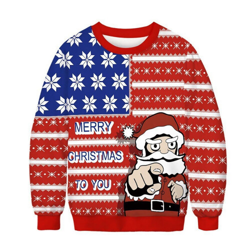 Weihnachtspullover für Mädchen und Jungen mit lustigem Aufdruck