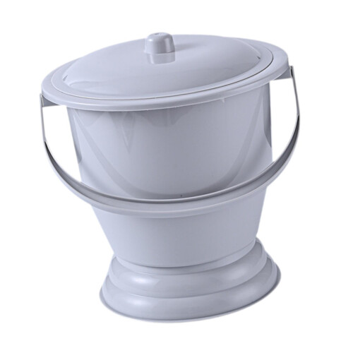 Bedbag Chamber Pot Night Urinal -sakeutettu harmaa
