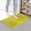 Tapis de bain en chenille vert gazon antidérapant 40 x 60 cm 1