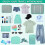 Set di organizer da viaggio blu da 8 pezzi 3