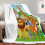 Manta de flanela macia com estampa de animais da selva, 76 x 102 cm (30 x 40 polegadas) 7