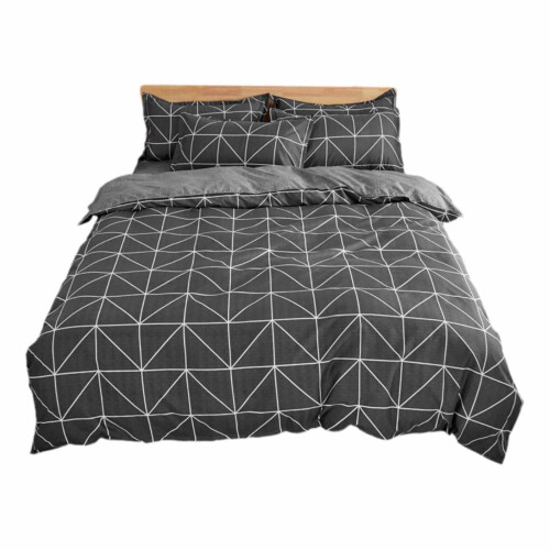 Bäddset Polyester Enfärgat 4-delat för säng 150x200 cm 1