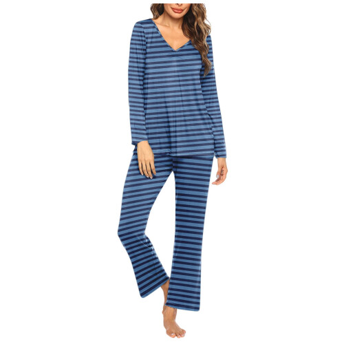 Women's long sleeve pajama set 2-piece jogger 1