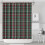 Abstract Plaid Shower Curtain Waterproof Machine Washable 2
