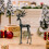 DAMAI Christmas reindeer statue black metal tabletop 3