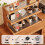 Wood Desk Organizer Shelf 3-Tier Brown 2