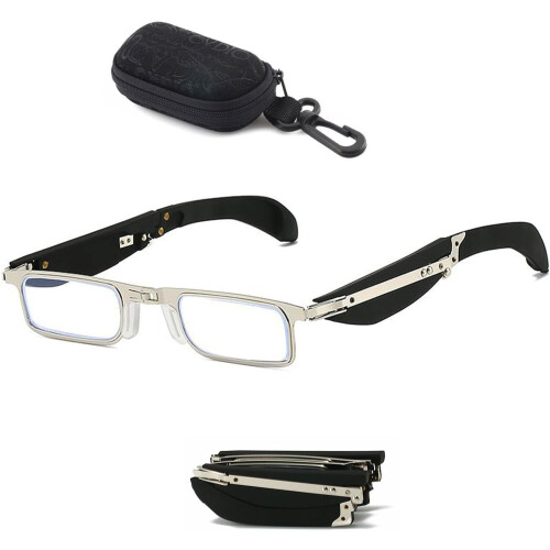 Faltbare Lesebrille mit Blaulichtfilter und Gleitsichtfunktion