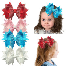 Glitter Hair Bows for Girls 4.5 Inch 4 pcs