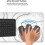 Mousepad gamer branco com textura topográfica, 90 x 40 cm (35,4 x 15,7 polegadas), antiderrapante. 2