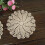 Crochet Cotton Lace Placemats 7 Inch 4-Pack Beige White 2