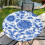 Toalha de mesa redonda floral azul estilo fazenda de 152 cm (60 polegadas) 1