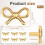 Bow Shape Drawer Knobs Gold Brass 6 pcs 2