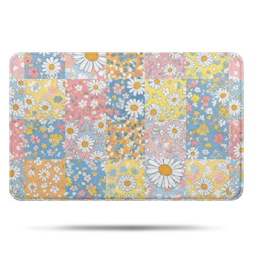 Tapete de banheiro Pioneer Flower Floral Antiderrapante 17x27 polegadas