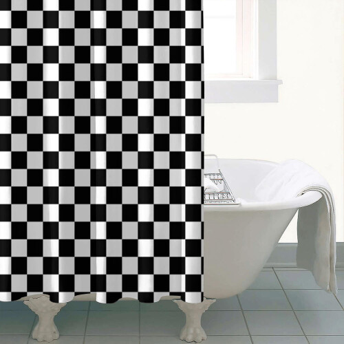 Rustic Plaid Shower Curtain Waterproof Machine Washable 2
