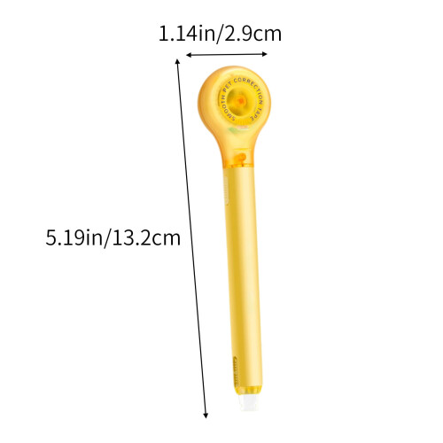 Yellow correction tape pen with ergonomic handle, 1 piece 2