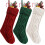 Meias de Natal personalizadas em tricô trançado, 45 cm (18 polegadas), 5 cm (2 polegadas) ou 4 polegadas. 1