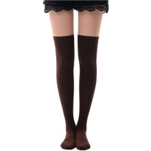 Chaussettes hautes en coton pour femmes, montantes jusqu'au-dessus du genou (1 paire)