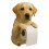 Toalettpappershållare i harts, hundformad, 1-pack 3