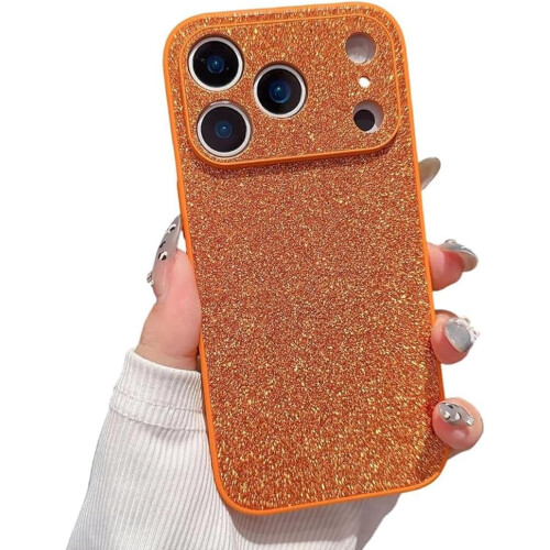 iPhone-kotelo, jossa on kimalteleva linssisuoja