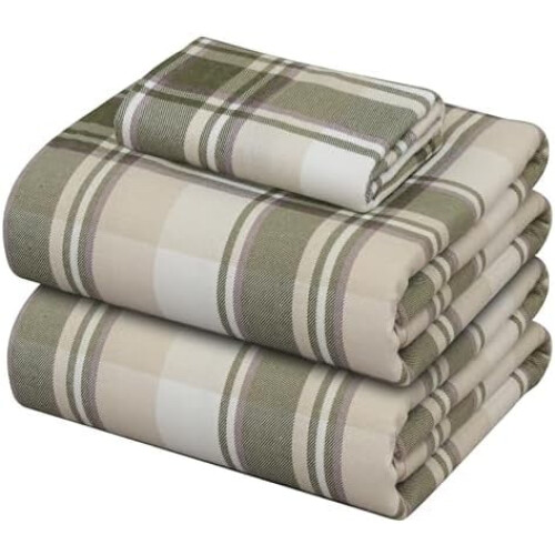 Σετ σεντόνια Flannel Twin XL από μαλακό διπλό βουρτσισμένο βαμβάκι