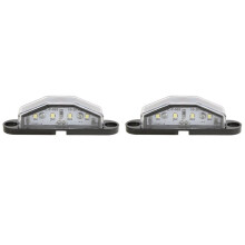 2X 4‑LED License Plate Light 10‑30V IP67 Waterproof Lamp for Trailer RV Van Truck Waterproof License Plate Light