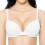 Sutiã balconette feminino transparente, sem forro, com decote profundo em tule. 1
