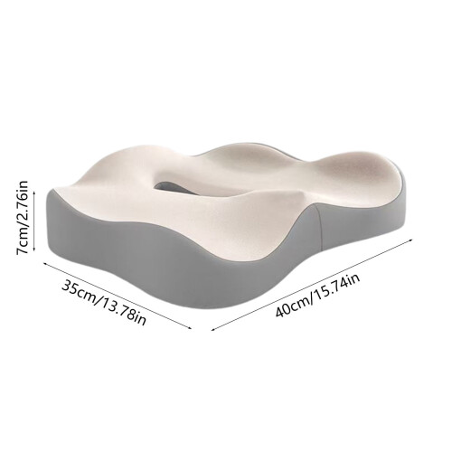 Almofada de assento em espuma viscoelástica com suporte ergonômico para o cóccix (1 peça) 2