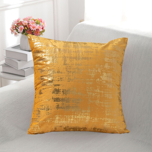 Goldener Vintage-Samtkissenbezug, 45 x 45 cm 1