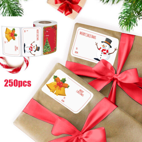Adesivos de Natal Feltree - Pacote com 2 rolos e 500 unidades 1