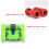 Voiture de cascade jaune double face rotative tout-terrain 2,9 x 2,7 5